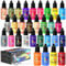 ERCorArt Set di 30 colori per aerografo, kit di pittura ad aerografo, a base d'acqua, per modellini, scarpe, vetro, legno, plastica, vernice acrilica per aerografo per artigianato fai da te, 20 ml