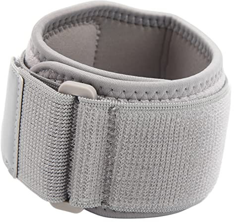 SPYMINNPOO Tutore per Gomito del Tennista, Manicotto di Compressione del Gomito da 2 Pezzi Supporto per Gomito Elastico Regolabile Leggero Traspirante per Lo Sport Grigio