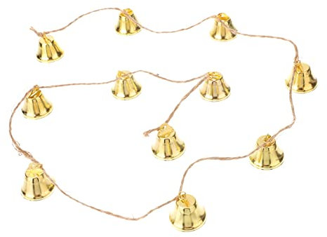ORFOFE Glockenanhänger Regenschirm Regenkette Regenkette Windspiele Der Kirchenglocke Lilie Regenkette Ring Regenkette Rinnenkettenablauf Urlaubsartikel Eisen Weihnachtsbaum