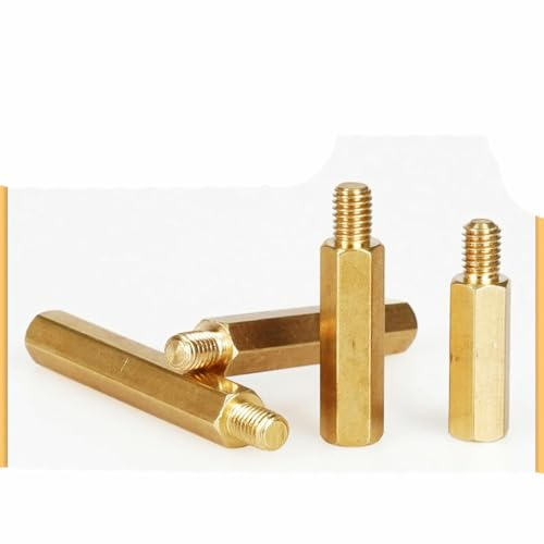 M2 M2.5 M3 M4 M5 Hex Latón Macho Hembra Placa Separadora Rack Stud Hexágono Pilar Roscado PCB Columna Placa Base Espaciador Perno Tornillo-M2 (Rosca 0.118 in), 1.378 in (10 unidades)