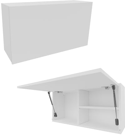 PLATAN ROOM Badschrank 80/120 / 160/200 / 240 breit Badmöbel Badezimmer Klapphängeschrank Schrank Hochglanz Matt Weiß (Weiß Matt/Weiß Matt, 80 x 40 x 25)