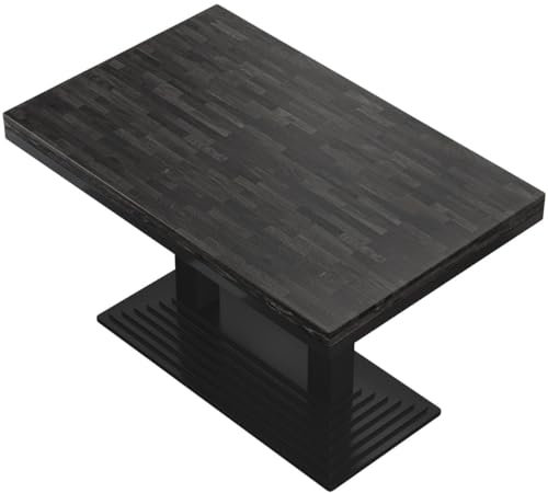 GGMMÖBEL MASSIV-Steel | Esstischplatte | Tischplatte | Bistro Massivtischplatte | 130x80cm | Wenge - Schwarz