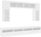 vidaXL 8-Piece White Engineered Wood TV Wall Cabinet Set with RGB LED Lights - Contemporary Media Storage for Living Room/Bedroom