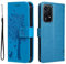 GOKEN Coque pour Honor 200 Lite, Housse Flip TPU/PU Portefeuille Cuir Portefeuille Étui avec Carte Fente/Stand Fonction, Embossée Motif Magnétique Case Cover, Bleu