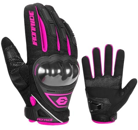 BLacOh Guanti Moto Guanti moto viola touch screen traspiranti moto moto da corsa equitazione guanti protettivi for biciclette estivi for uomo donna Guanti Moto Uomo (Color : PURPLE, Size : XL)