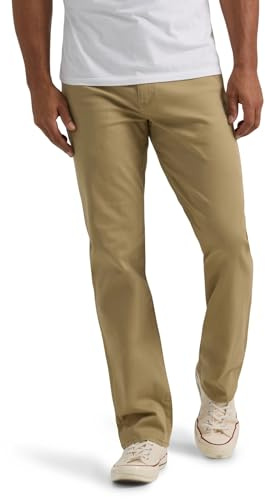 Lee Men's Extreme Motion Relaxed Straight Jean, Kansas City Khaki (Twill), 36W x 36L
