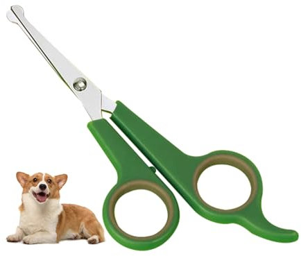 Dog Grooming Scissors, Professional Pet Grooming Shears with Safe Round Tips, Stainless Steel Pet Hair Cutting Scissors, Curved and Straight Scissors for Dogs and Cats, Home Grooming Tools
