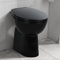 Willood Hohe Schwarz Spülrandlose Toilette für Größere Menschen Senioren Soft-Close Absenkautomatik Stand WC Badezimmer 7cm Höher Keramik