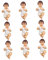 Ciieeo 9 STK Religiöse heilige Kinderverzierung weihnachtsdeko Dekoration Weihnachten Jesus Miniaturen Ornamente Bebe Puppen Girlande Heilige Babyverzierung religiöse Dekoration