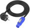 MEIRIYFA EU Stecker AC 20A Powercon Verlängerungskabel, Netzkabel PowerCON auf 250V Schuko Stecker - 16AWG Wasserdichtes Kabel für Bühnenlicht, Audiodienste, LED-Geräte (1M/3.28FT)
