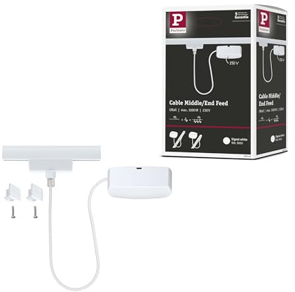 Paulmann 95644 URail Einspeisung Kabel 1m max. 1.000W Signalweiß Schienensystem