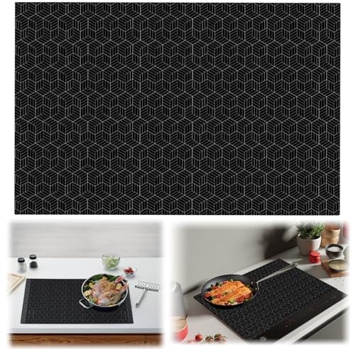 Alfombrilla Protectora para Cocina de Inducción, 52 * 78 cm Tapete Silicona Inducción, Alfombrilla Protectora de Inducción, Tapete Placa Cocina de Inducción, Alfombrilla de inducción reutilizable