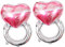 Garneck 2St Ballon mit Diamantring Verlobungsring Ballon Jubiläum irisierend Ringballon hochzeitsdeko hochzeitsballons valentinstag ballon valentinstag luftballons Aluminiumfolie Rosa