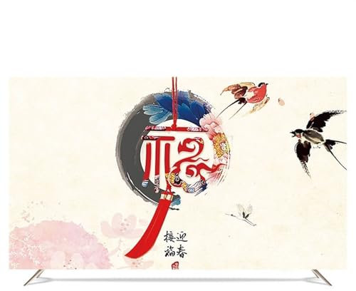 HAGJII Décoratif Intérieur Tv Housse Anti-Poussière Universel Couverture De Télévision Protection Pour 19-80 Pouces Antidérapant Led Lcd De 19 à 80 Pouces, Housse De Télévision(55 inch (130*80cm),A)