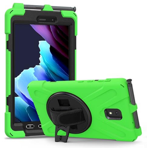 Funda para tableta Compatible con Samsung Galaxy Tab Active 3 T570/T575, funda resistente a prueba de golpes y caídas con correa Compatible with el hombro, funda protectora de silicona Compatible with