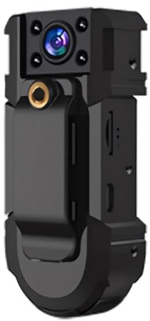 Vocdikficy Telecamera Corpo WiFi Wireless Full HD 1080P Visione Notturna Telecamera Remota Ruotabile A 180° Monitor Telecamera di Videosorveglianza