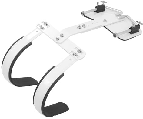 Verstellbarer Marschtrommelträger für 10-14 Zoll mit Weißem Finish | Aluminiumlegierung, Gepolsterter Schultergurt, 58x24x22cm, für Schulbands und Drumline Proben
