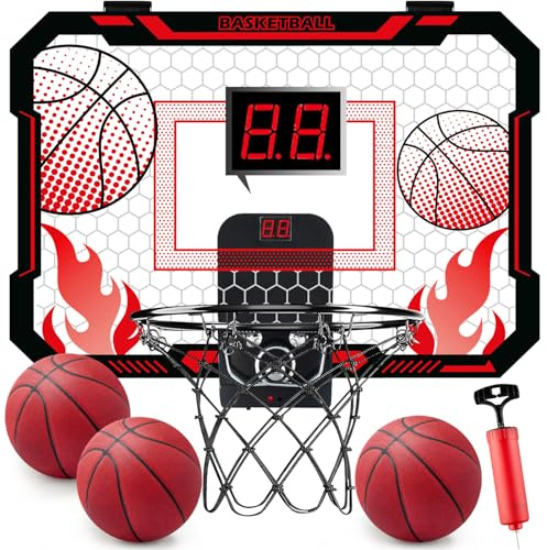 VROGTIK Indoor-Basketballkorb für Kinder, Halterung über der Tür, Anzeigetafel - Geschenke für 4-12 jährige Jungen und Mädchen