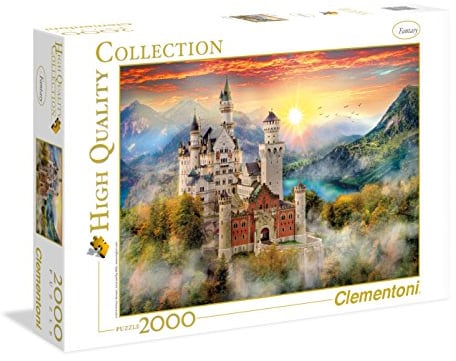 Clementoni 32559 Neuschwanstein – Puzzle 2000 Teile ab 9 Jahren, buntes Erwachsenenpuzzle mit kräftigen Farben, Geschicklichkeitsspiel für die ganze Familie, schöne Geschenkidee