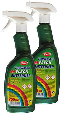 2 x Vorwasch-Fleckentferner 750ml, Flecken-Entferner, Reinigungsmittel