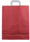 Papiertragetasche 32+12x40cm rot mit Punkten Größe 100 Stück