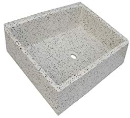Terrazos Cantalejo Pilón Fregadero o Pila de Piedra parecida al Granito o Mármol de 55x45,5x20,5 cm. (Dálmata)