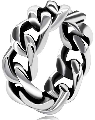 Uloveido Anello da uomo in acciaio inox Infinity Cross Criss Punk Ring per uomo ragazzo Y519