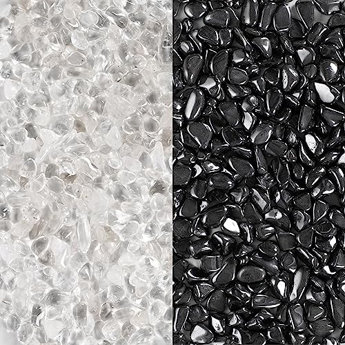 PURAJA Pierres de charge et de décharge | Hématite et cristal de roche de première qualité | Pierres précieuses 100% authentiques | Pour charger et décharger les pierres précieuses 1000g