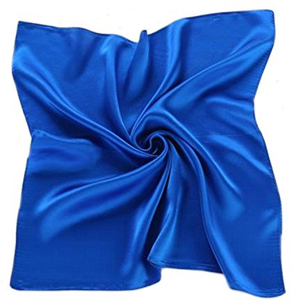 MEISHINE® 52 * 52cm Damen Elegant Seide Halstuch Seidenschal aus 100% Reiner Seide (Navy Blue)