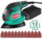 Detail Sander, HYCHIKA 200W 14000OPM Detail Sander with Efficient Dust Collection System, 12PCS Sandpapers, Hand Sanders for Woodworking Tight Space Sanding Home Decoration DIY Tools