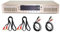 Toplionace 220V HIFI Digital HD Stereo Equalizer, EQ898 Vorverstärker Equalizer Eingebauter USB Bluetooth Home Stage Equalizer Dual 10 Segmente (EQ898, Golden)