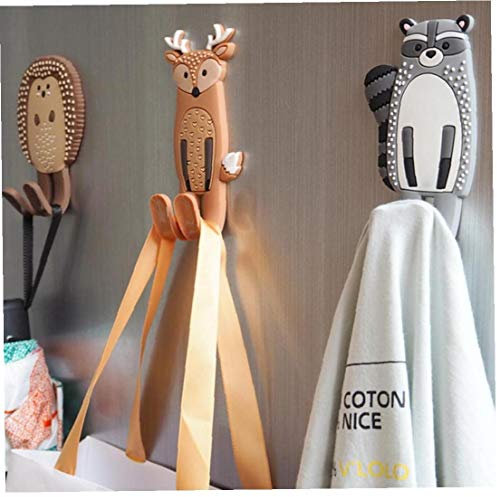 Cute Animals Magnetic Hooks Removable Decorative Fridge Sticker Magnet Coat Hanger Key Holder(random Style)