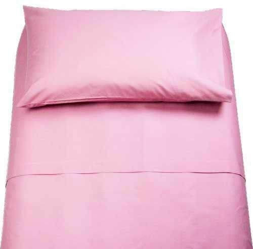 Completo letto singolo Irge in cotone lenzuolo sopra,lenzuolo sotto,1 federa (Rosa)
