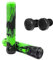 Core Stunt-Scooter Tret-Roller Hand Griffe Soft lang mit Barends/Grip + Fantic26 Sticker (Hulk Schwarz/Grün Swirl)