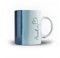 iCaseDesigner Personalised Watercolour Painting Name with Heart 11oz Ceramic Mug - 5. Ultra Marine Sky Vertical Name