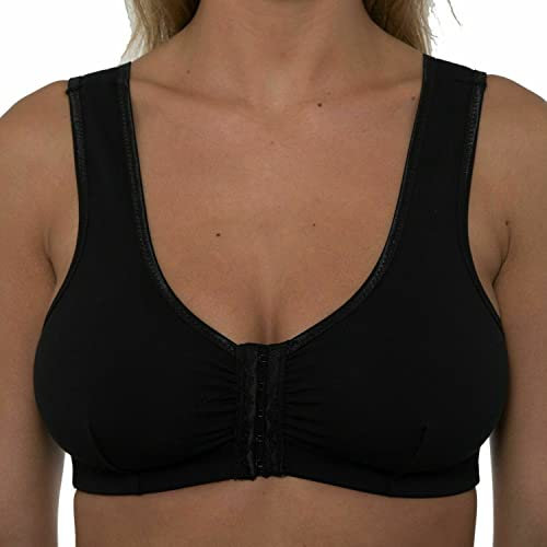 Undercover Cotton Front Fastening Bra CB222 Black 36