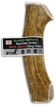 Deer Antler Chew Extra Large 240-300g, Antlers for Dogs, Naturally Shed, Long Lasting, Dog Treat, Dog Chew Toys, Scottish Deer Antler Chews, Sustainable and Healthy