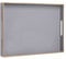 MAONAME Gray Serving Tray With Handles, Rectangular Decorative Modern Coffee Table Ottoman Tray for Bathroom, Decor, 15.7 x 11.8 x 1.57