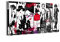 DEQORI Wandgarderobe Glas & Metall | Motiv Mannequin Zeichnungen | 60x30 cm | Design Haken-Leiste modern | Garderoben-Paneel für Flur, Wohnzimmer & Schlafzimmer | magnetisch & beschreibbar