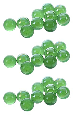 KVSERT 30 Stück Murmeln 16 mm Glas Murmeln Unterhosen Glaskugeln Dekoration Farbe Nuggets Spielzeug Grün
