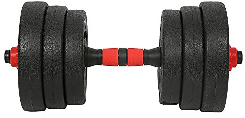 OHMG Hanteln set,20kg Kurzhanteln Verstellbar,2er Kunststoff Hantelset,Einstellbar Hantelstangen Kurzhantelset,Weights für Aerobic Fitness Gym Training
