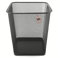 Papelera Malla Metalica 18 Litros Negra Cuadrada 27 x 27 x 30 Cm. Papelera Oficina, Reciclaje, Cubo de Basura, Papelera Escritorio, Cubo Basura Cocina, Papelera Baño, Organizador Escritorio
