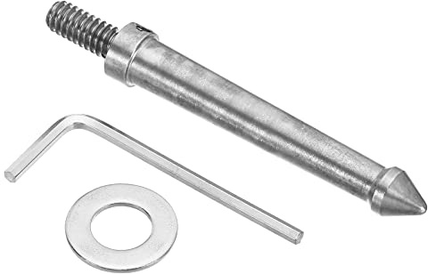 PATIKIL Edelstahl Stachel Montage Adapter für Einbeinstativ Stil 1 Silber | 1/4 Gewinde Stativ Stachel 80mm Kamera Stativ Boden Stachel Schraube
