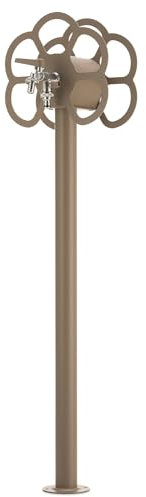 Fontana da Giardino con Rubinetto e Portatubo Integrato Belfer 42/SRF Tortora