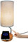 YNDD Nachttischlampe mit Ladefunktion,Kabelloses Laden Tischlampe mit USB-Anschlüsse Touch Dimmbar Stoff E27 Tischleuchte 3 Helligkeitsstufen für Wohnzimmer Schlafzimmer Bedside Hotel Büro