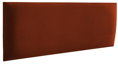 RAVIO Wandpolster | Wandkissen Bett für Schlafzimmer, Kinderzimmer, Büro, Diele | Wandpolster Bett- Rostig, 30 x 15 cm | Gepolsterte Wandpaneele – Serie Mono
