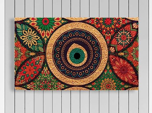 Strunt Evil Eye Doormat Guard Eye Doormat Home Decor Welcome Rug Housewarming Gift Front Door Decor Door Mat Porch Decor Housewarming Gift Indoor Outdoor Doormat Bathroom Doormat 50x80cm