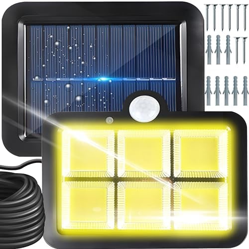 Retoo Solarlampen für Außen mit Bewegungsmelder, 120 LEDs, Verbessertes Neues Modell Solar Lampe Outdoor für Garten, Solarleuchten für den Außenbere ichdeal für Terrasse, Veranda, Garage, Haustür