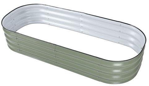 Fioriera da Esterno Fai da Te in Acciaio, Design a Fondo Aperto, Materiale Durevole, Caratteristiche di Sicurezza, Facile Montaggio, Adatta a Varie Posizioni con Letto da