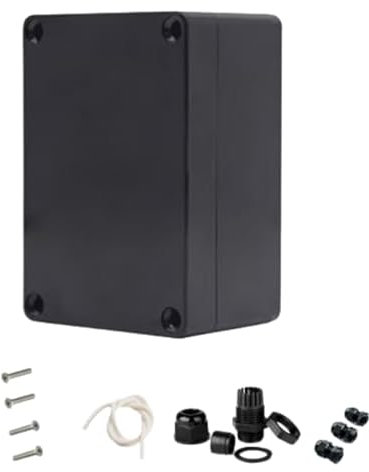 Project Box for Electronics - 2PCS Electrical Enclosure, Junction Box ABS Plastic Dustproof Waterproof IP65, with 8 PCS M16 Cable Glands Black (3.94x2.68x1.97 inch(100x 68 x50 mm)